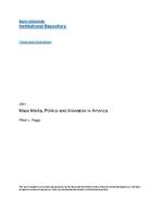 Mass media, politics and alienation in America